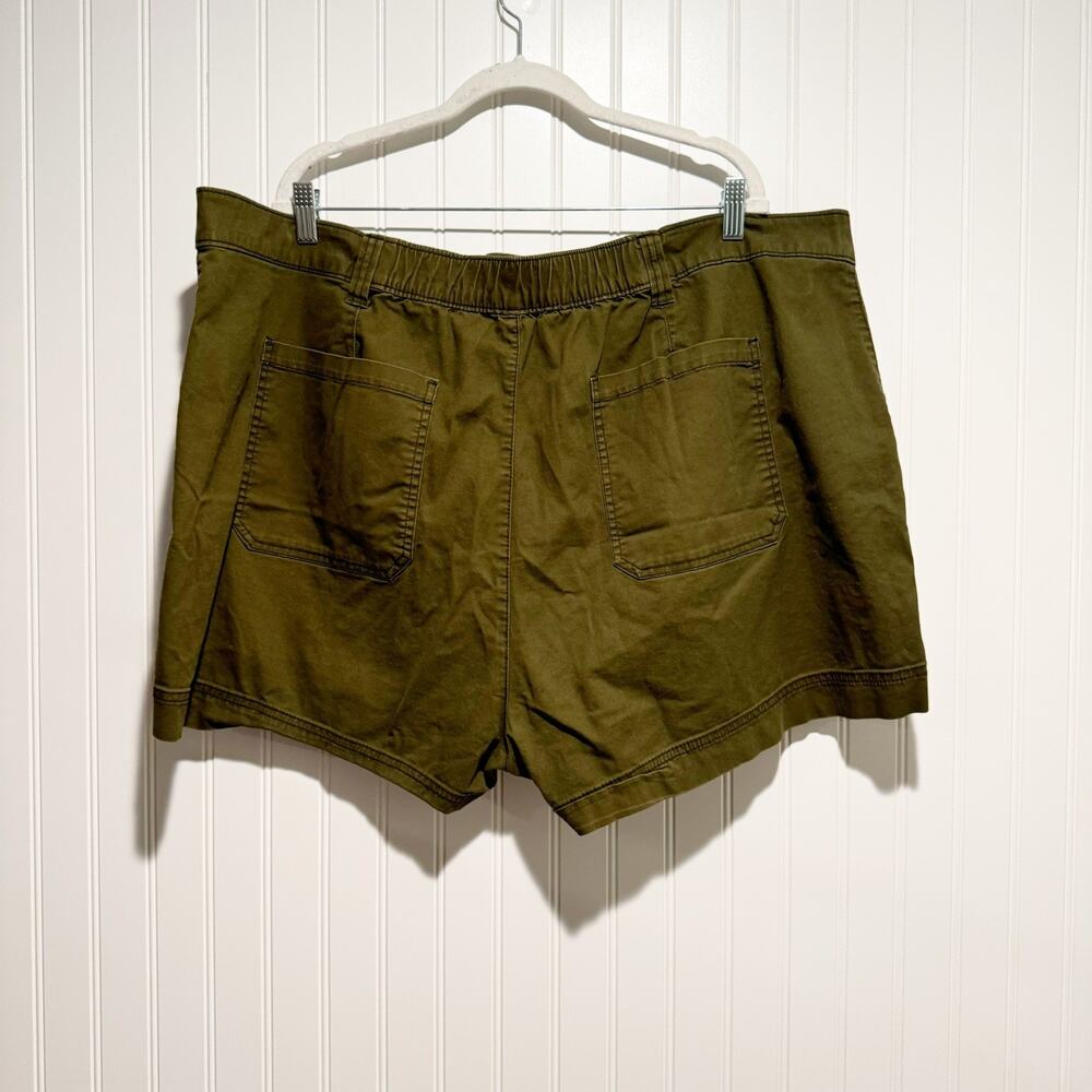 Old Navy OG Chino Shorts Olive Green Cotton Plus Size 3X Pull On - Picture 4 of 5